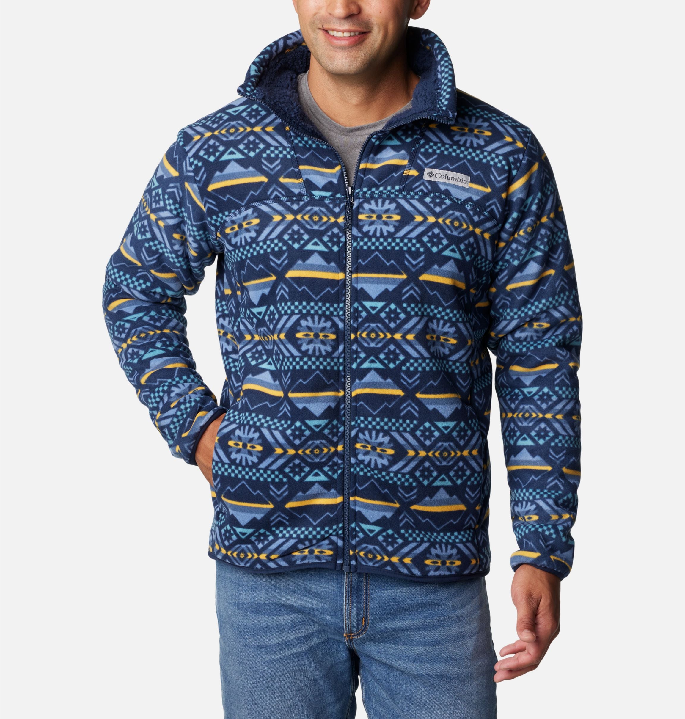 Navy blue cheap columbia fleece jacket