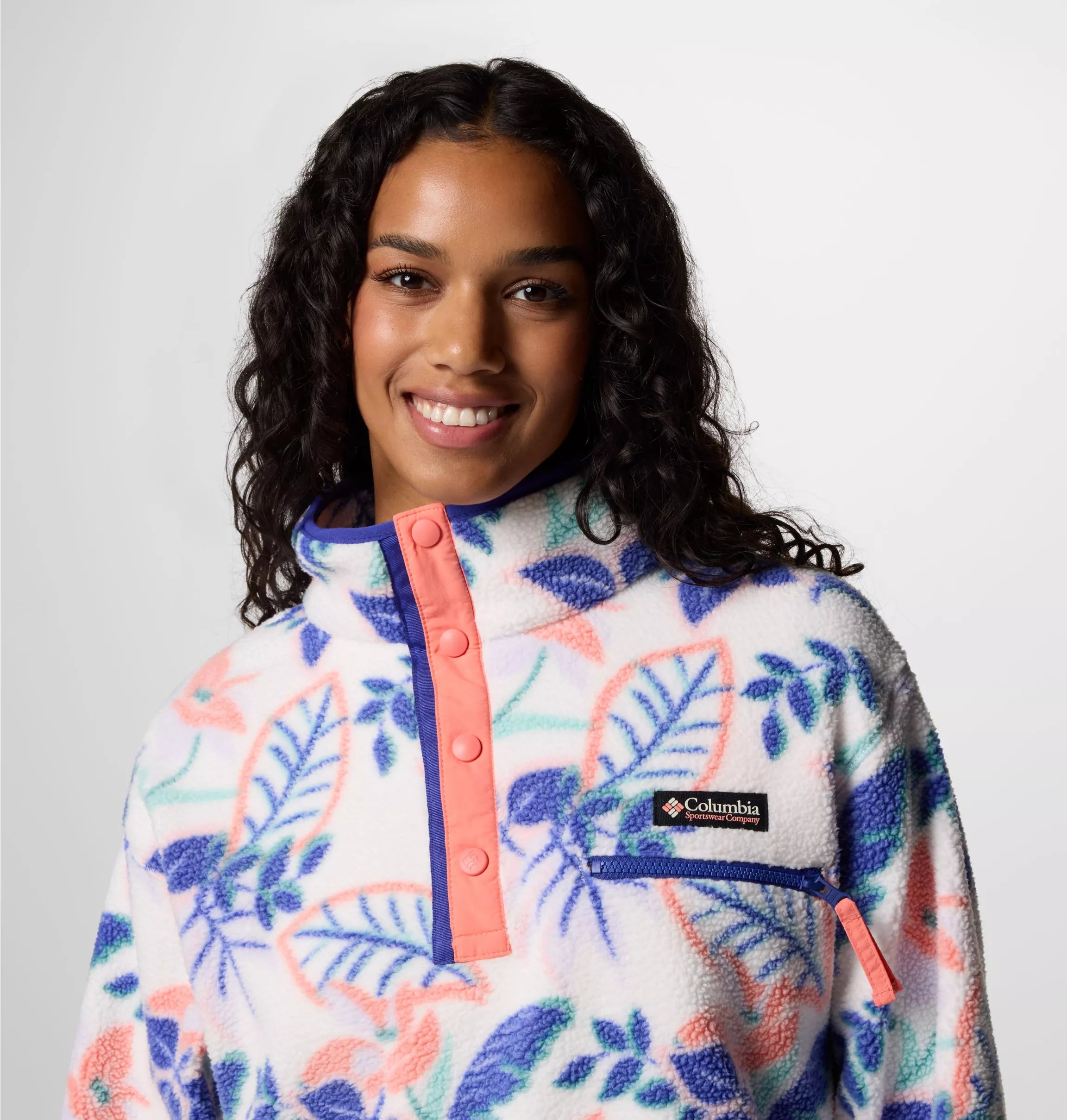 Women's Helvetia™ II Cropped Sherpa Half Snap Printed Fleece