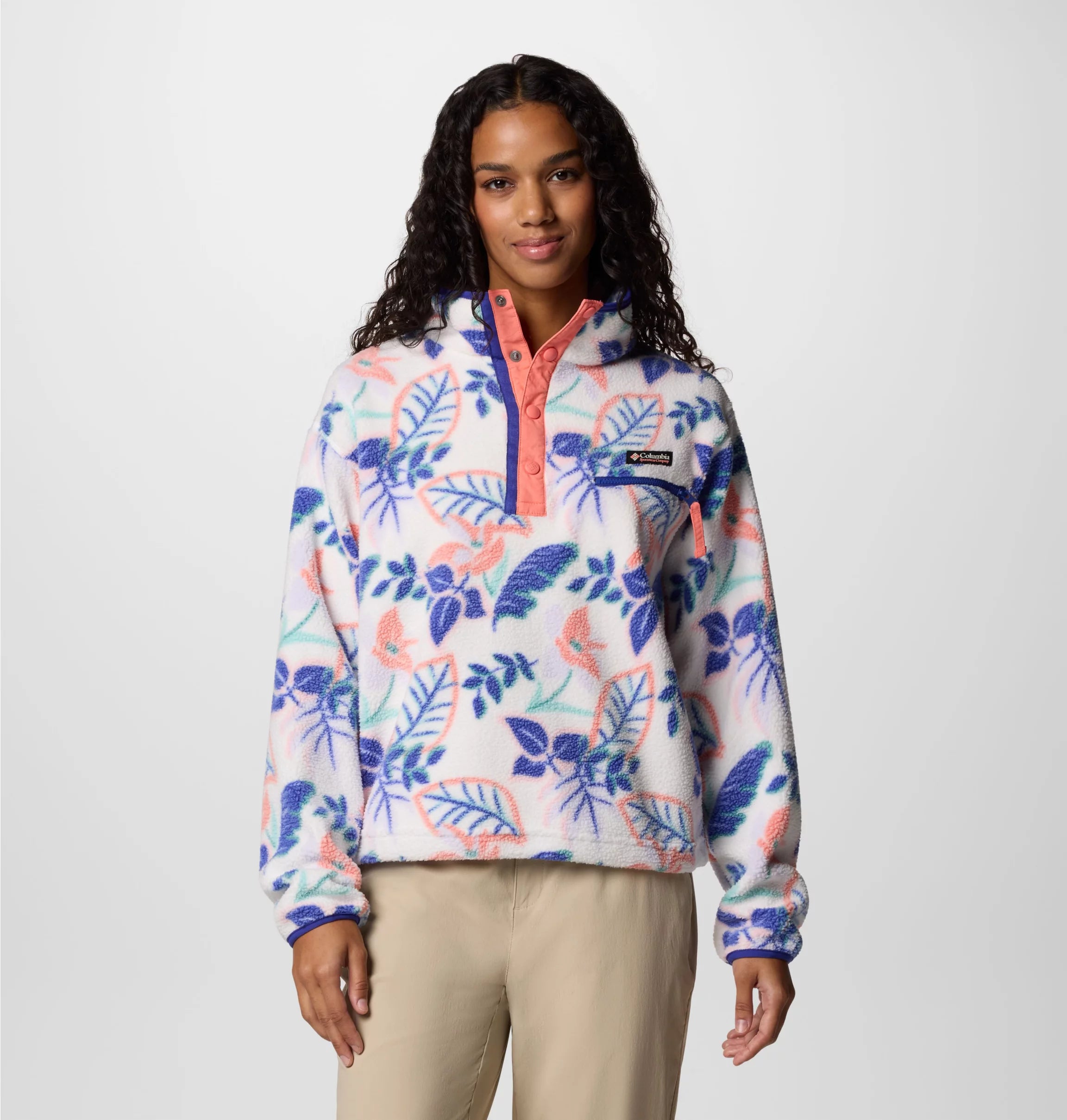 Women's Helvetia™ II Cropped Sherpa Half Snap Printed Fleece