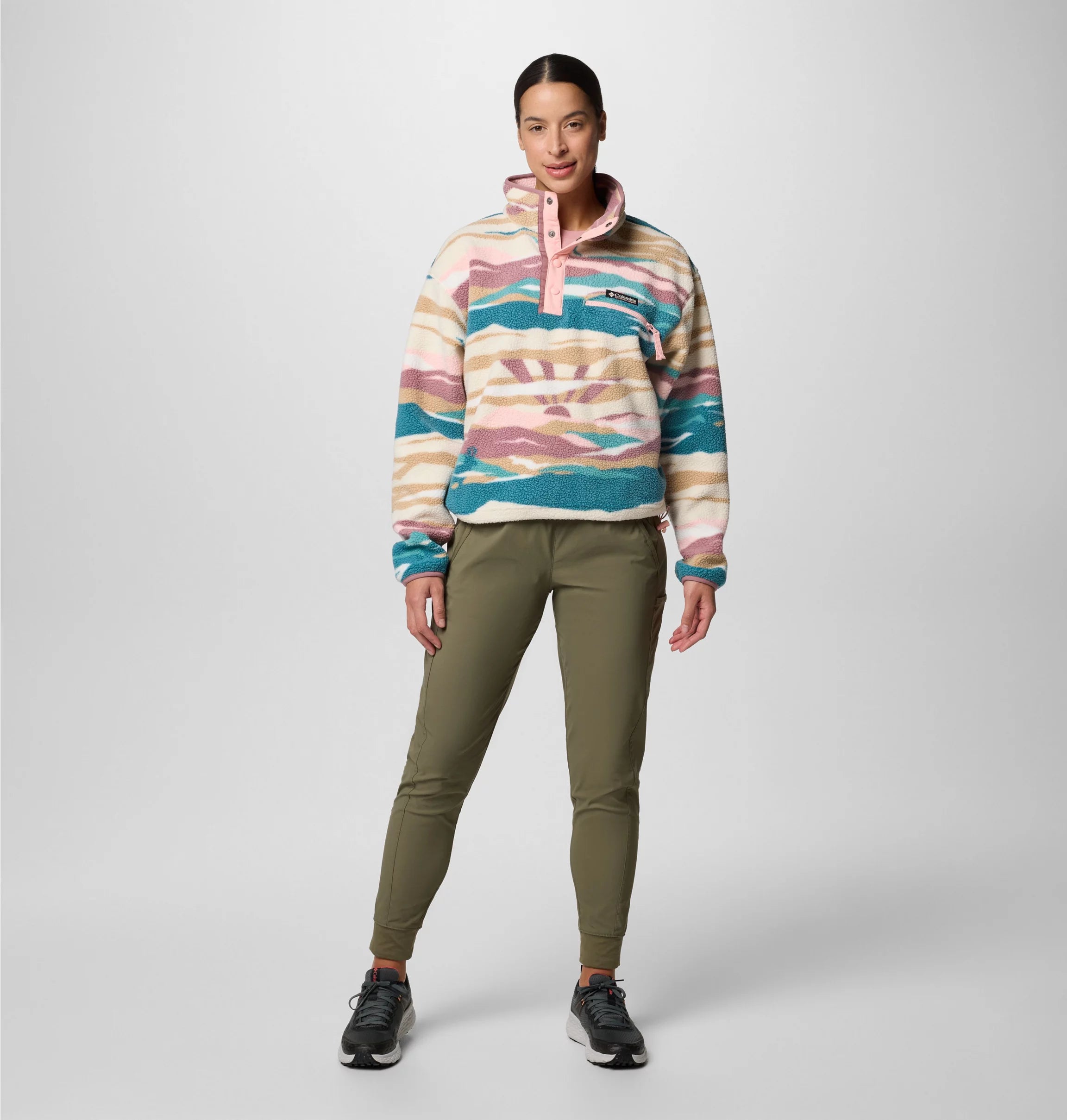 Women's Helvetia™ II Cropped Sherpa Half Snap Printed Fleece