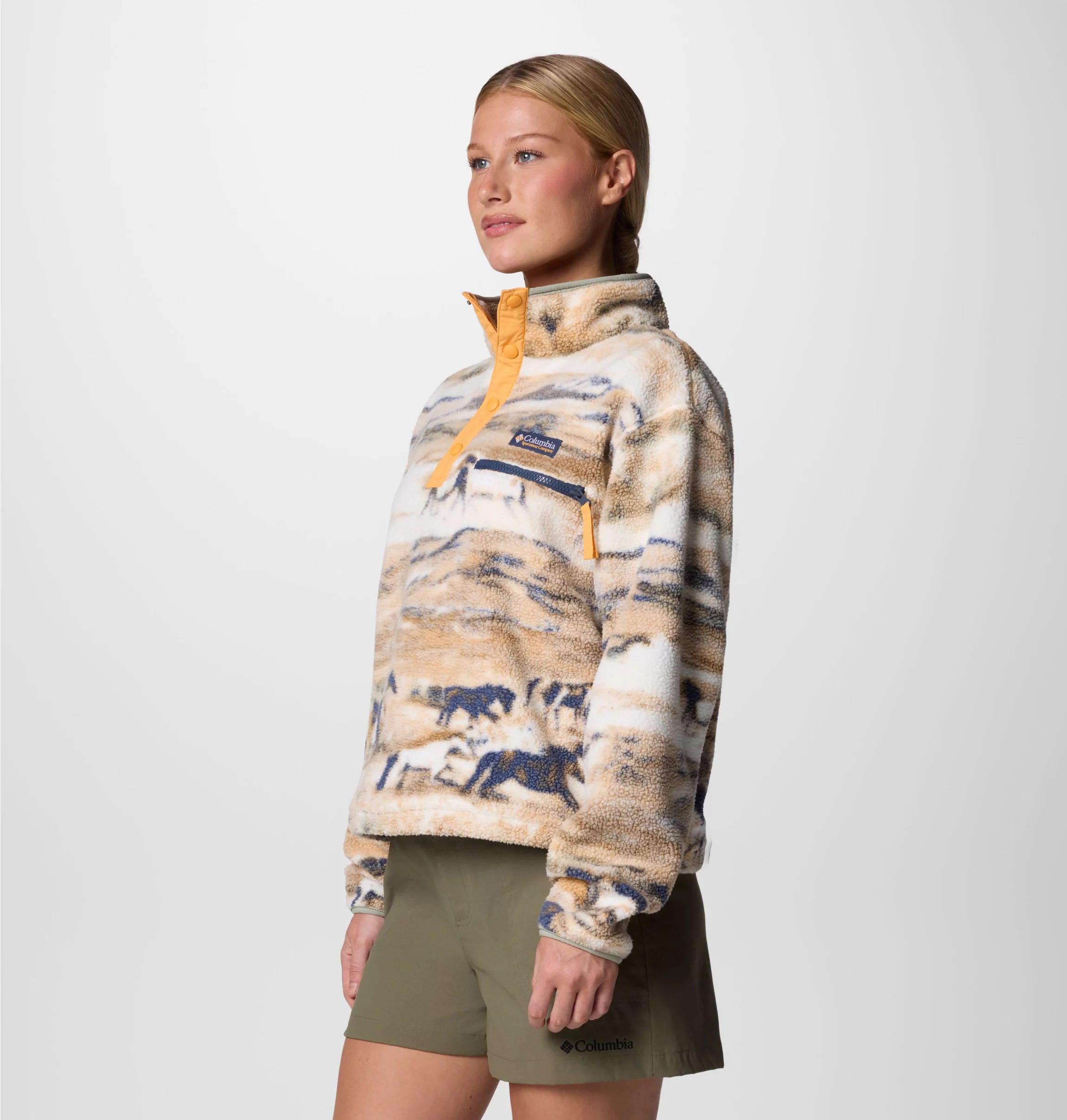 Women's Helvetia™ II Cropped Sherpa Half Snap Printed Fleece