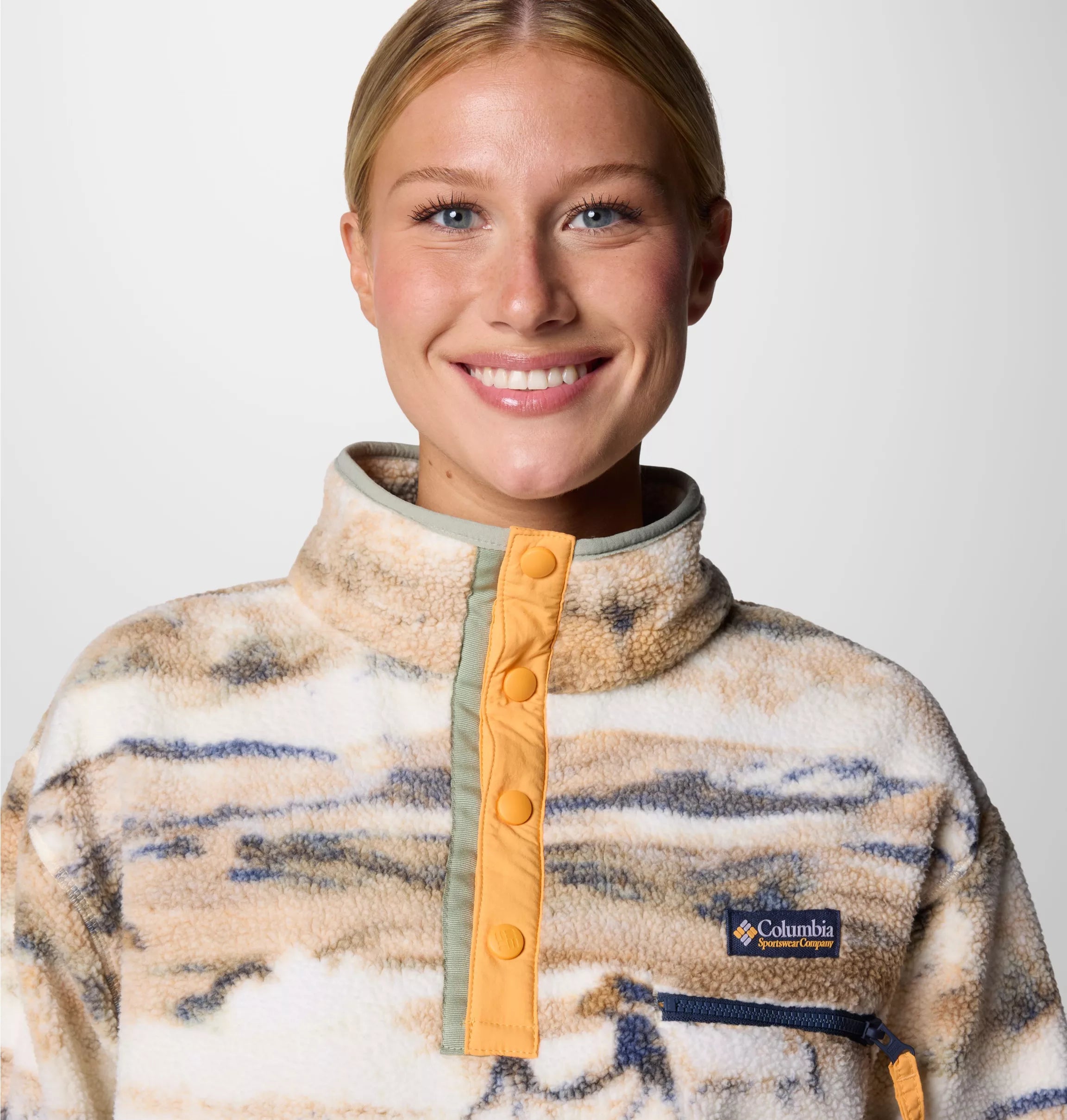 Women's Helvetia™ II Cropped Sherpa Half Snap Printed Fleece