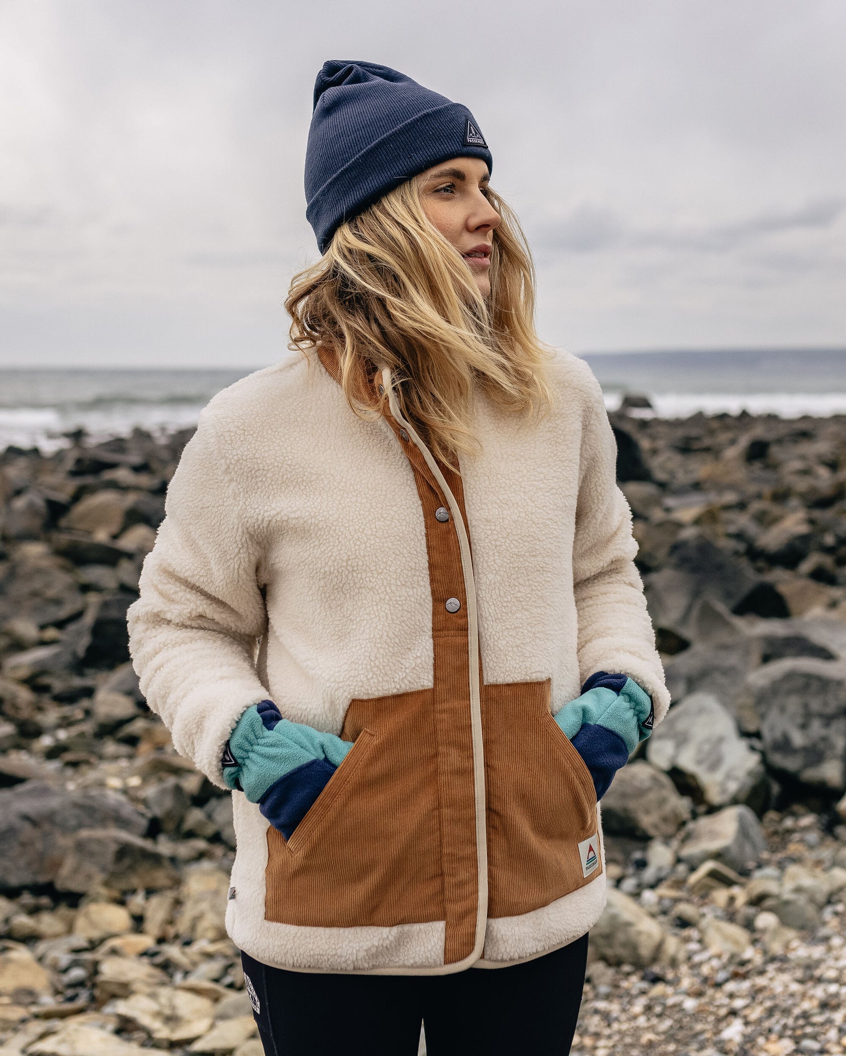 Clover Recycled Cotton-Lined Sherpa Fleece