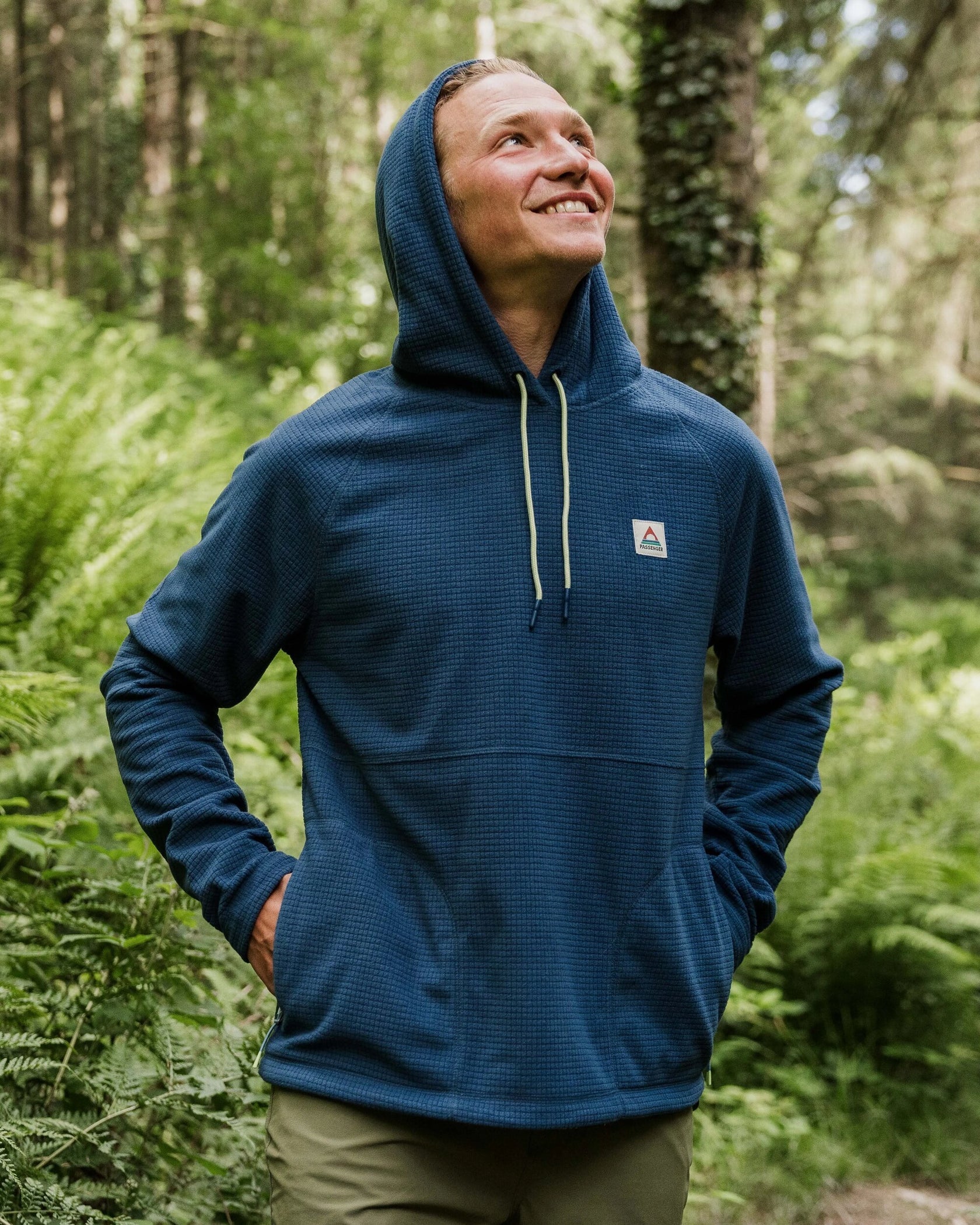 Point Recycled Grid Polar Fleece Hoodie